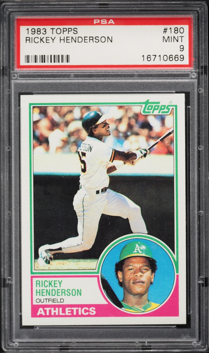 1983 Topps Rickey Henderson #180 PSA 9 MINT