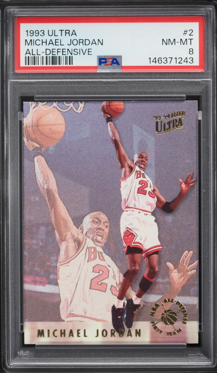 1993 Ultra All-Defensive Team Michael Jordan #2 PSA 8 NM-MT