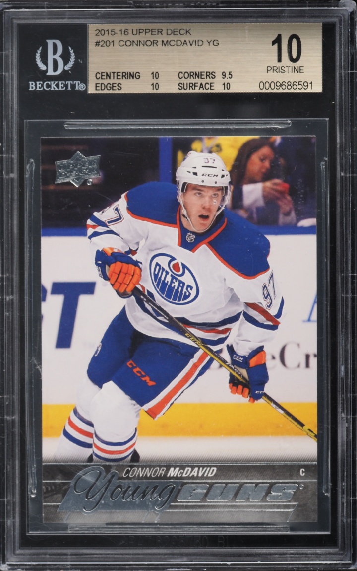 2015 Upper Deck Young Guns Connor McDavid ROOKIE #201 BGS 10 PRISTINE