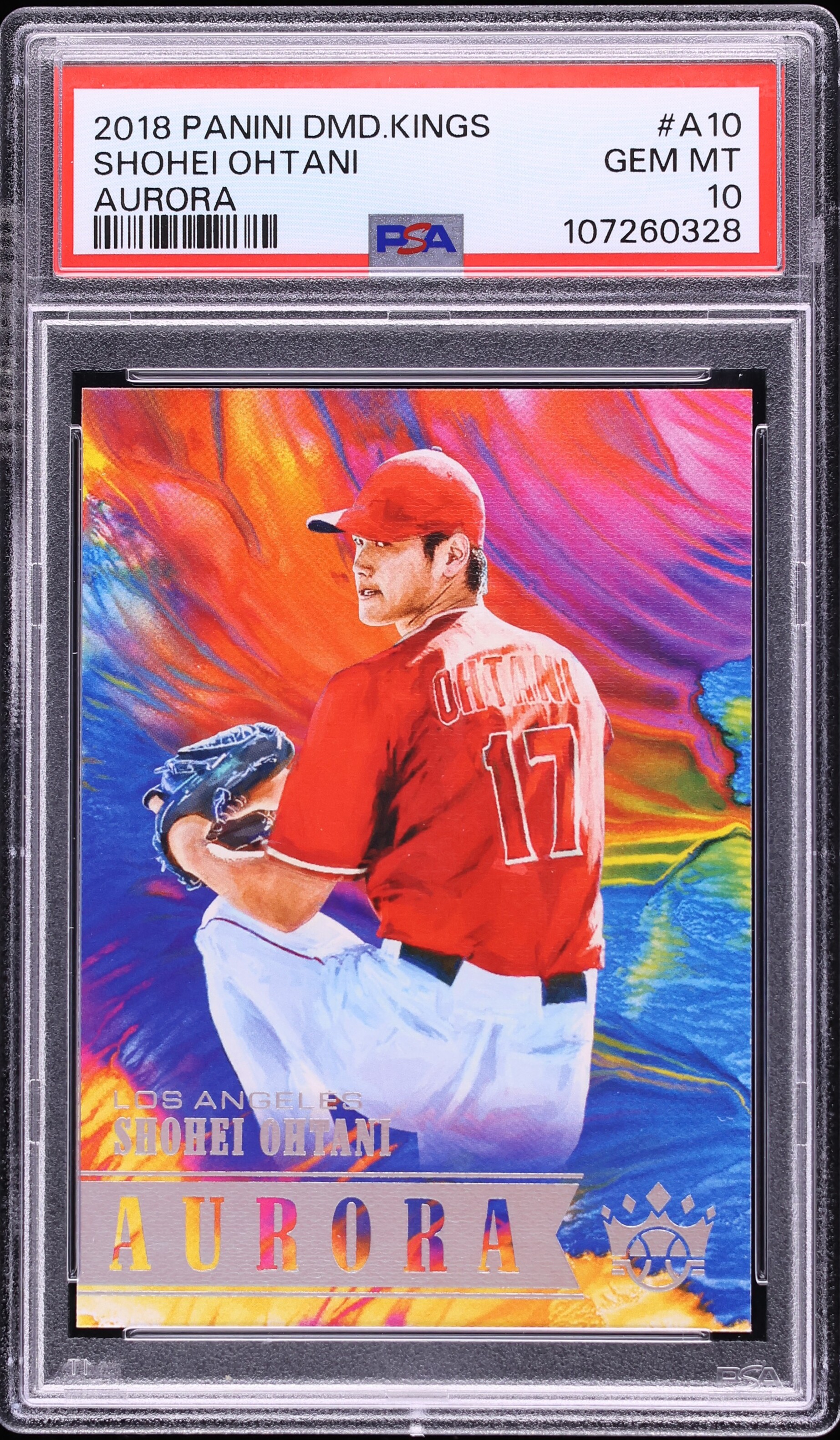 2018 Panini Diamond Kings Aurora Shohei Ohtani ROOKIE #A10 PSA 10