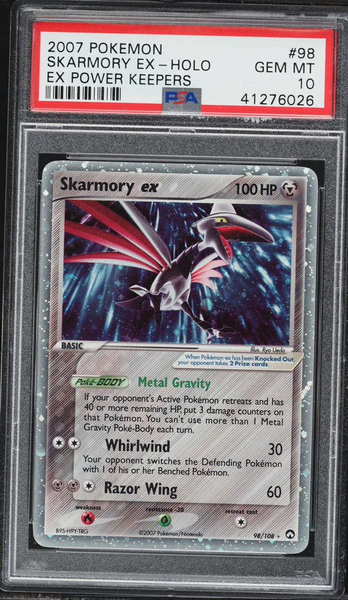2007 Pokemon EX Power Keepers Holo Skarmory EX #98 PSA 10 GEM MINT