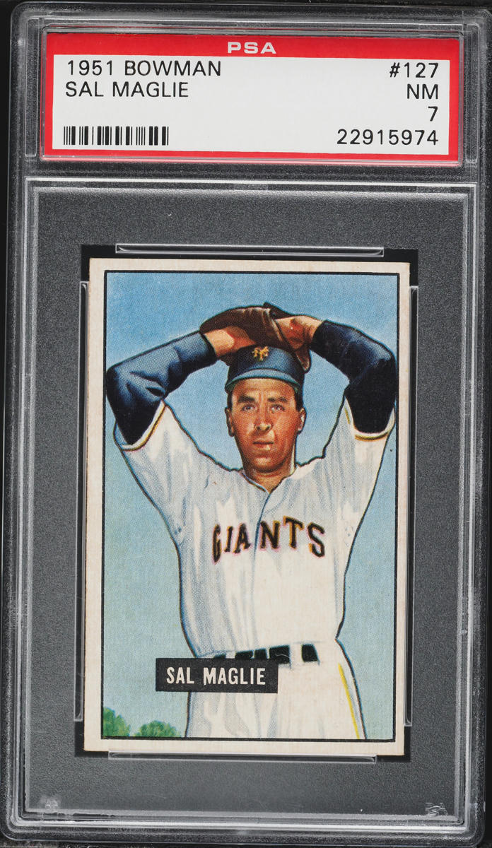 1951 Bowman Sal Maglie #127 PSA 7 NRMT