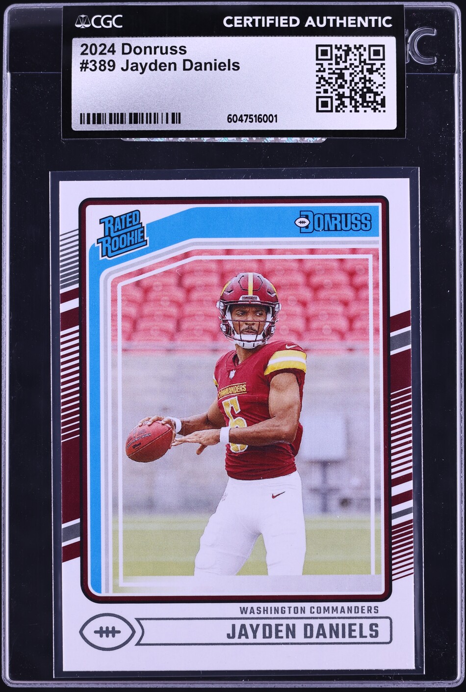 2024 Donruss Football Jayden Daniels ROOKIE #389 CGC AUTH