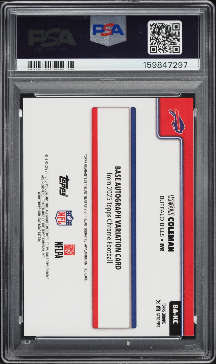 2025 Topps Chrome Molten Mercury Keon Coleman AUTO /14 #BA-KC PSA 10 GEM MINT