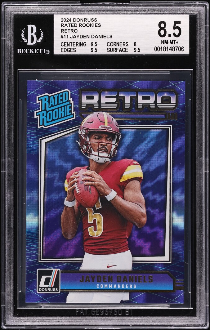 2024 Donruss Retro Jayden Daniels ROOKIE #11 BGS 8.5 NM-MT+