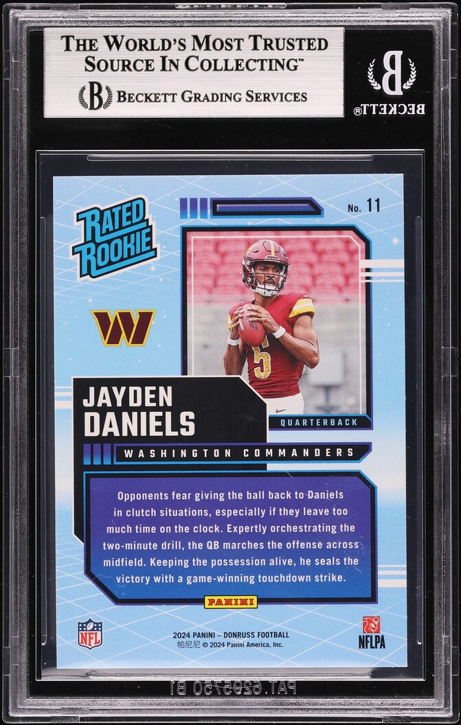 2024 Donruss Retro Jayden Daniels ROOKIE #11 BGS 8.5 NM-MT+