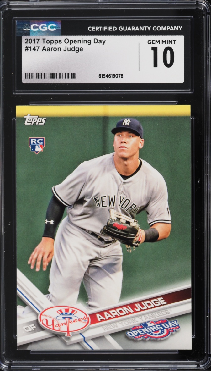2017 Topps Opening Day Aaron Judge ROOKIE #147 CGC 10 GEM MINT