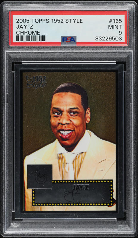 2005 Topps Chrome Black Refractor Jay-Z /399 #217 PSA 8 NM-MT on