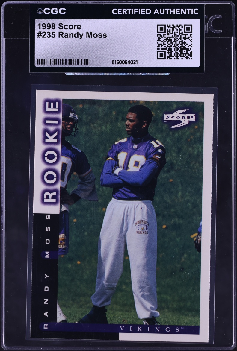 1998 Score Football Randy Moss ROOKIE #235 CGC AUTH