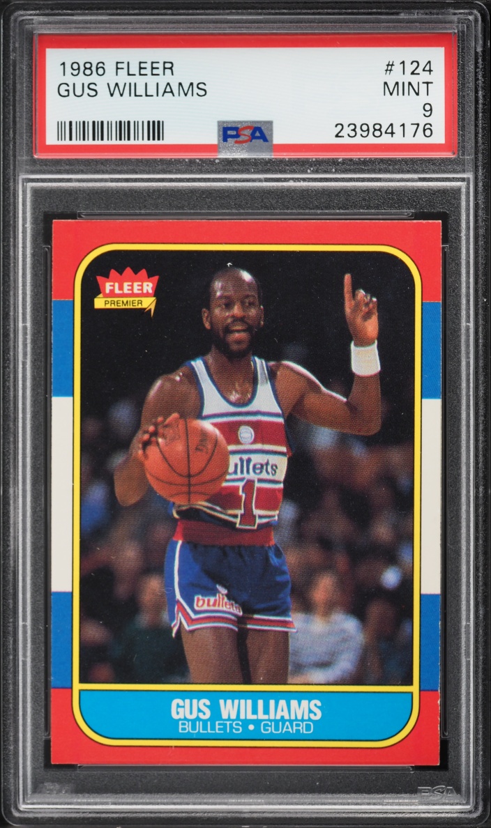 1986 Fleer Basketball Gus Williams #124 PSA 9 MINT