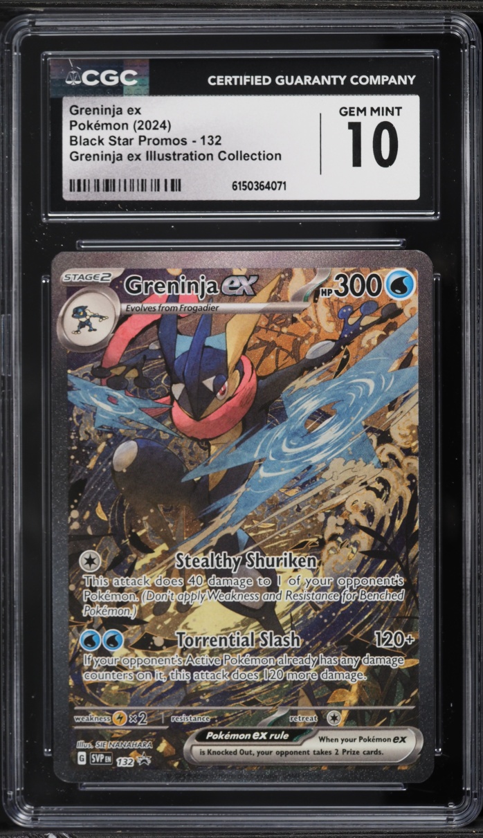 2024 Pokemon SV Promo Illustration Collection Full Art Greninja ex #132 CGC 10 GEM MINT