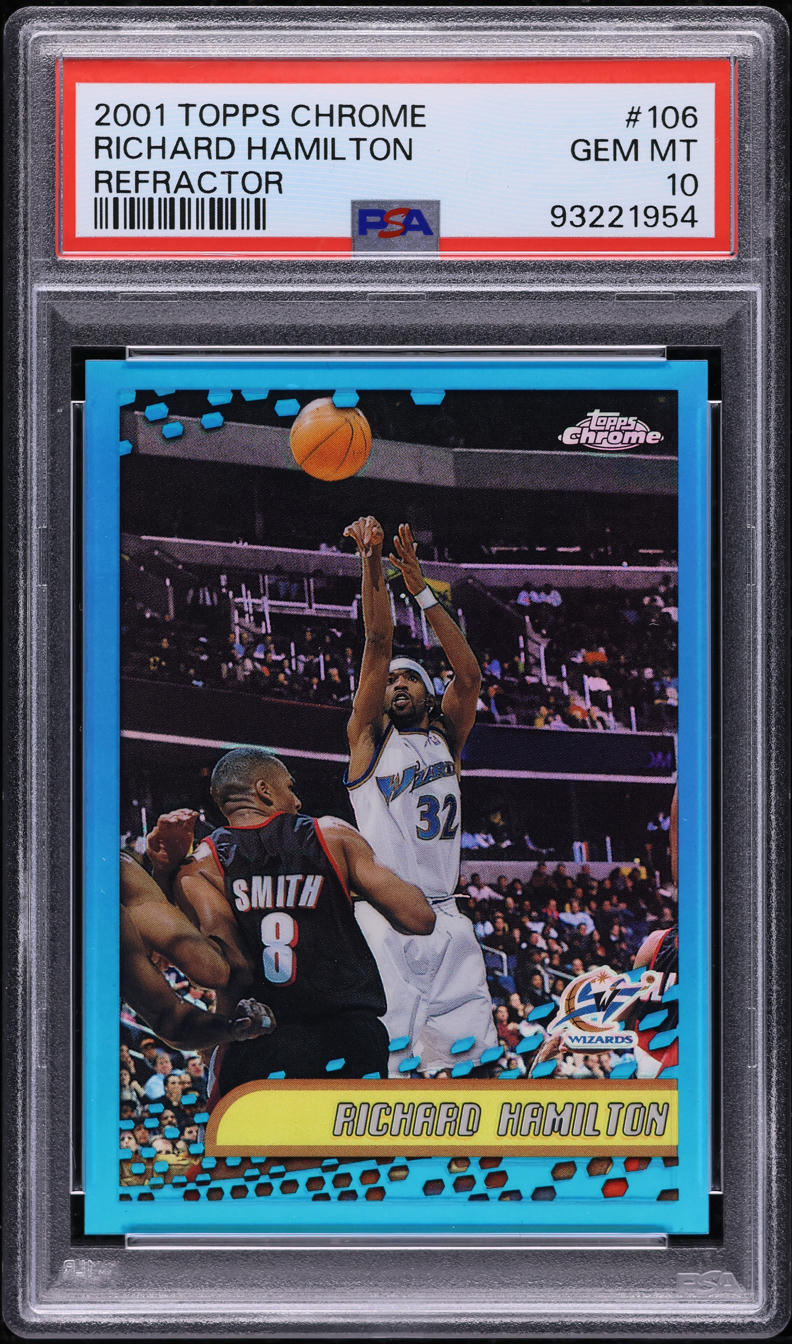 2001 Topps Chrome Refractor Richard Hamilton #106 PSA 10 GEM MINT