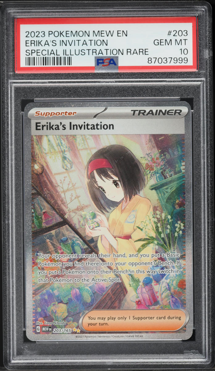 2023 Pokemon Scarlet & Violet 151 SIR Erika's Invitation #203 PSA 10 GEM MINT