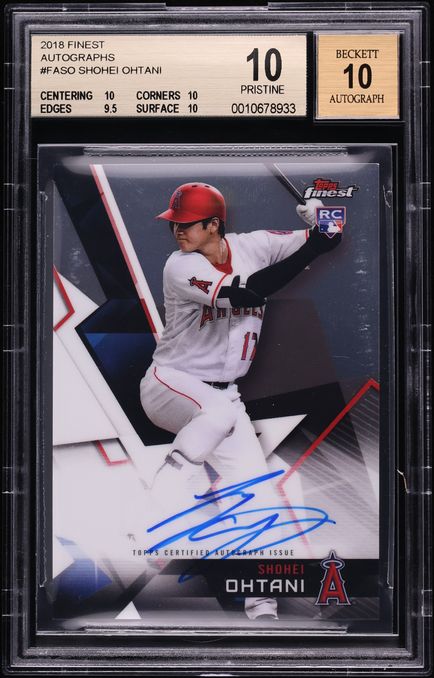 2018 Finest Shohei Ohtani ROOKIE AUTO #FA-SO BGS 10 PRISTINE