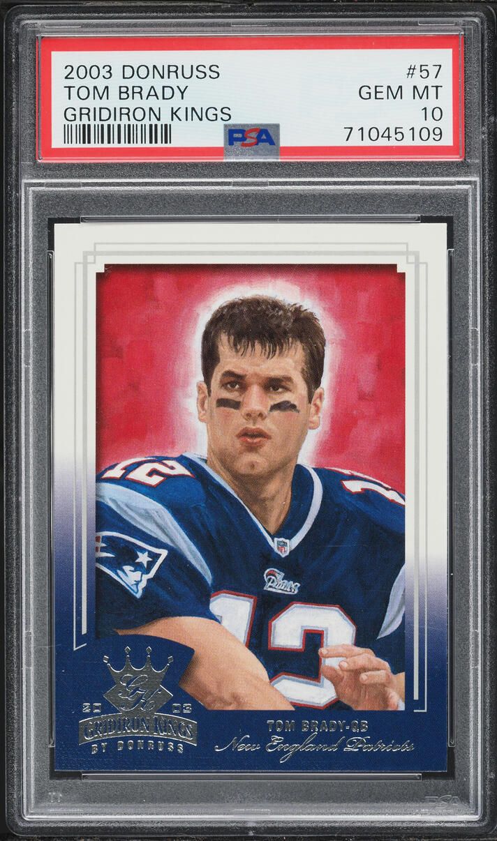 2003 Donruss Gridiron Kings Tom Brady #57 PSA 10 GEM MINT