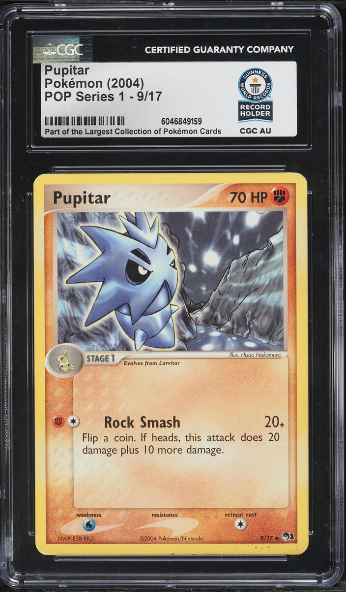 2004 Pokemon POP Series 1 Pupitar #9 CGC AUTH
