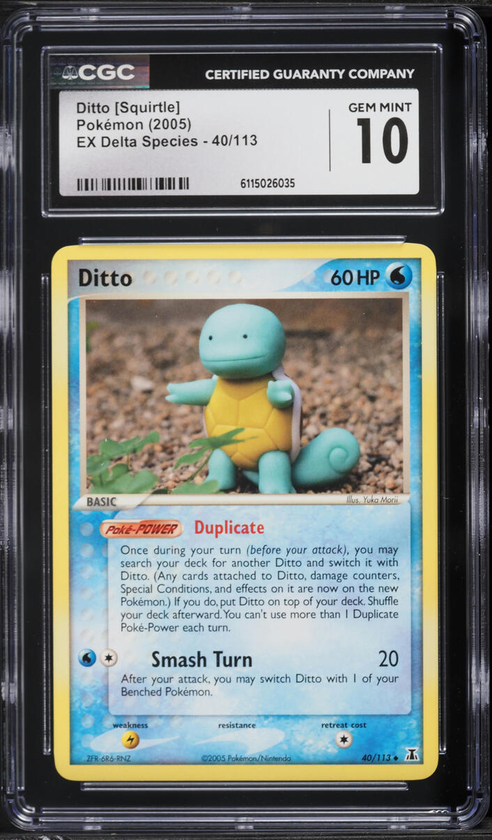 2005 Pokemon EX Delta Species Ditto [Squirtle] #40 CGC 10 GEM MINT