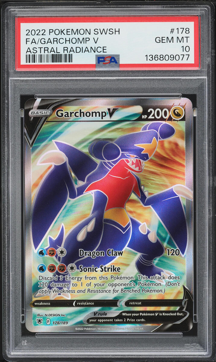 2022 Pokemon Sword & Shield Astral Radiance Full Art Garchomp V #178 PSA 10 GEM MINT