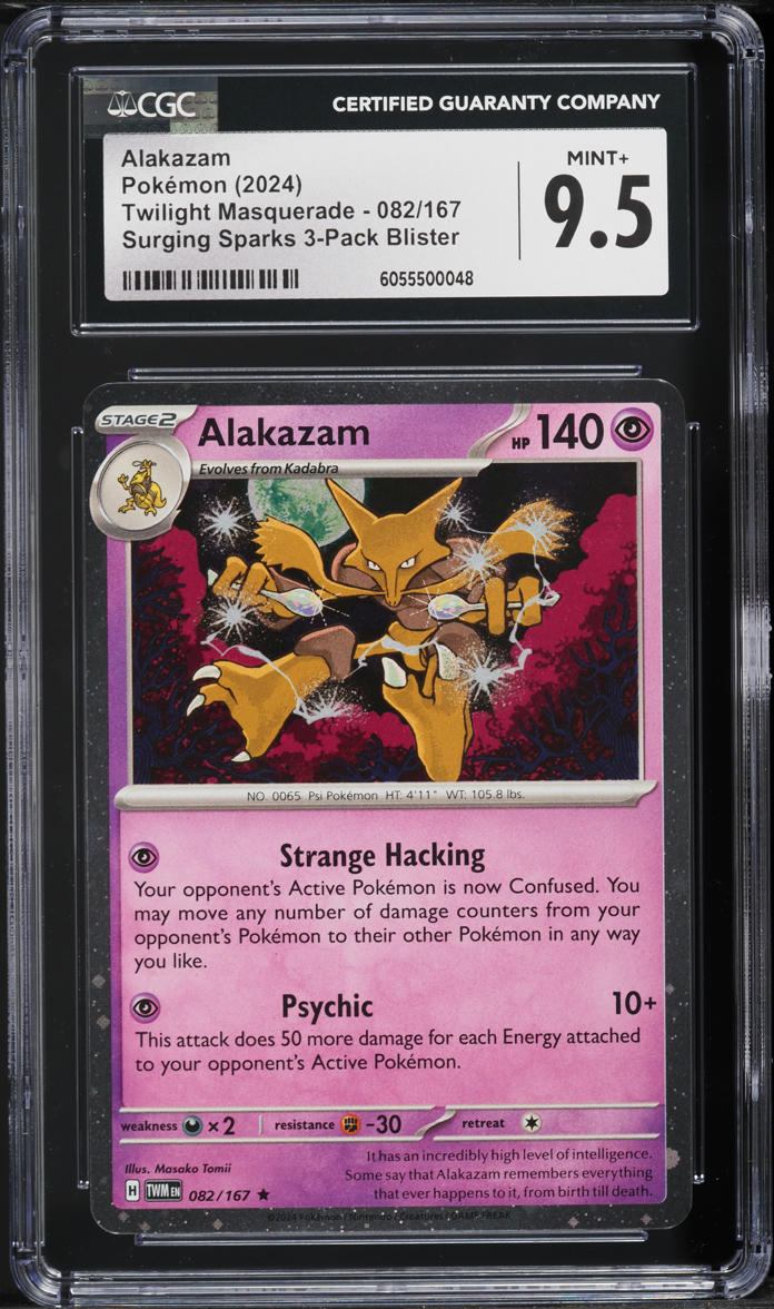 2024 Pokemon SV Promo Twilight Masquerade Surging Sparks Alakazam #82 CGC 9.5 MINT+