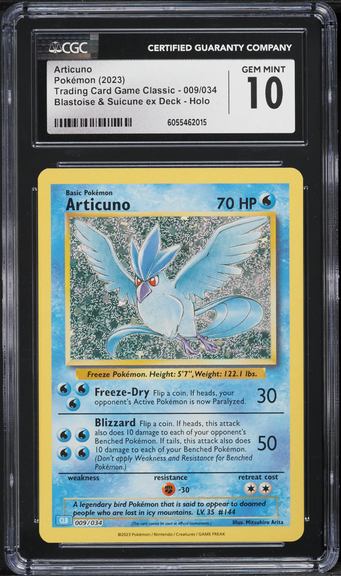 2023 Pokemon TCG Classic Collection Holo Articuno #9 CGC 10 GEM MINT