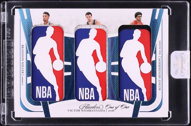 2023 Flawless Triple Brandon Miller Victor Wembanyama Scoot RC LOGOMAN PATCH 1/1