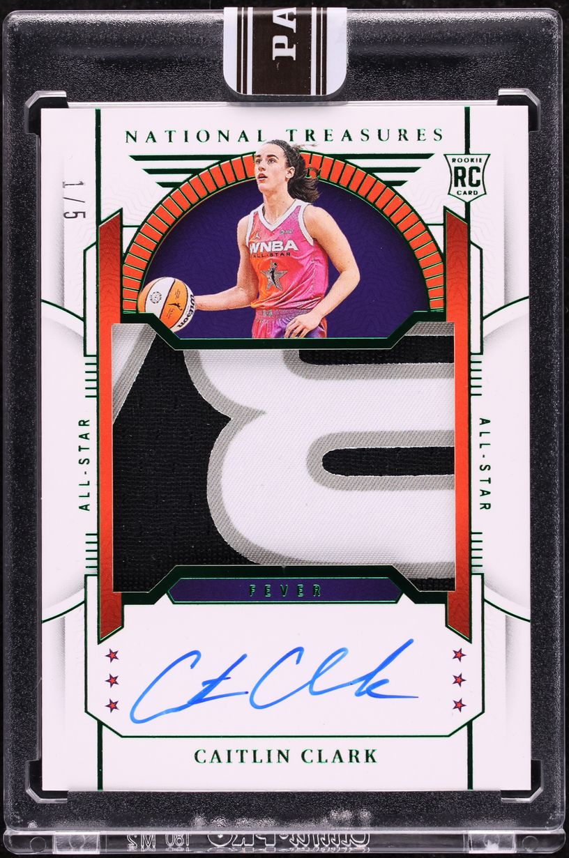 2024 Panini Royalty National Treasures Green Caitlin Clark ROOKIE PATCH AUTO 1/5