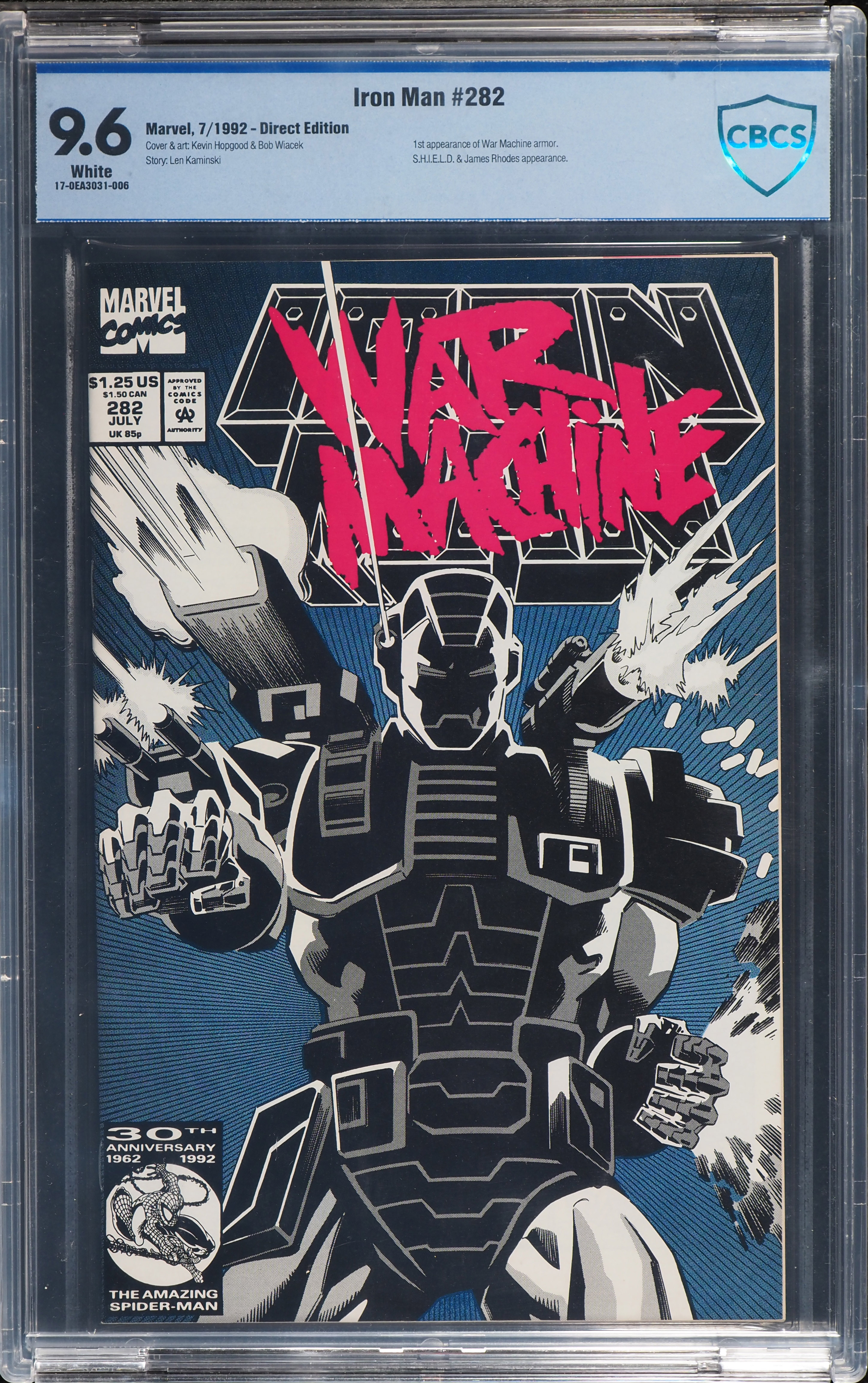 Iron Man #282 (Marvel, 1992) CBCS 9.6 White Pages