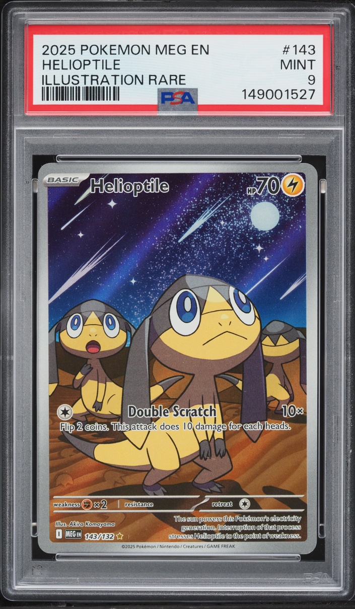 2025 Pokemon Mega Evolution IR Helioptile #143 PSA 9 MINT