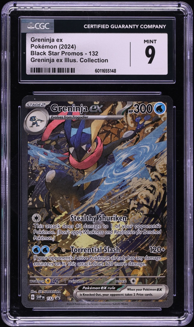 2024 Pokemon Scarlet & Violet Promo Illustration Collection Full Art Greninja Ex #132 CGC 9