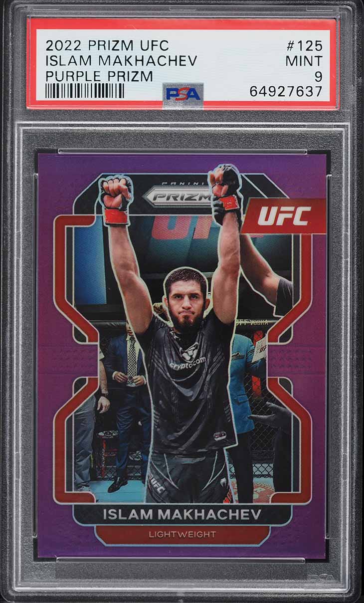 2022 Panini Prizm UFC Purple Islam Makhachev /149 #125 PSA 9 MINT