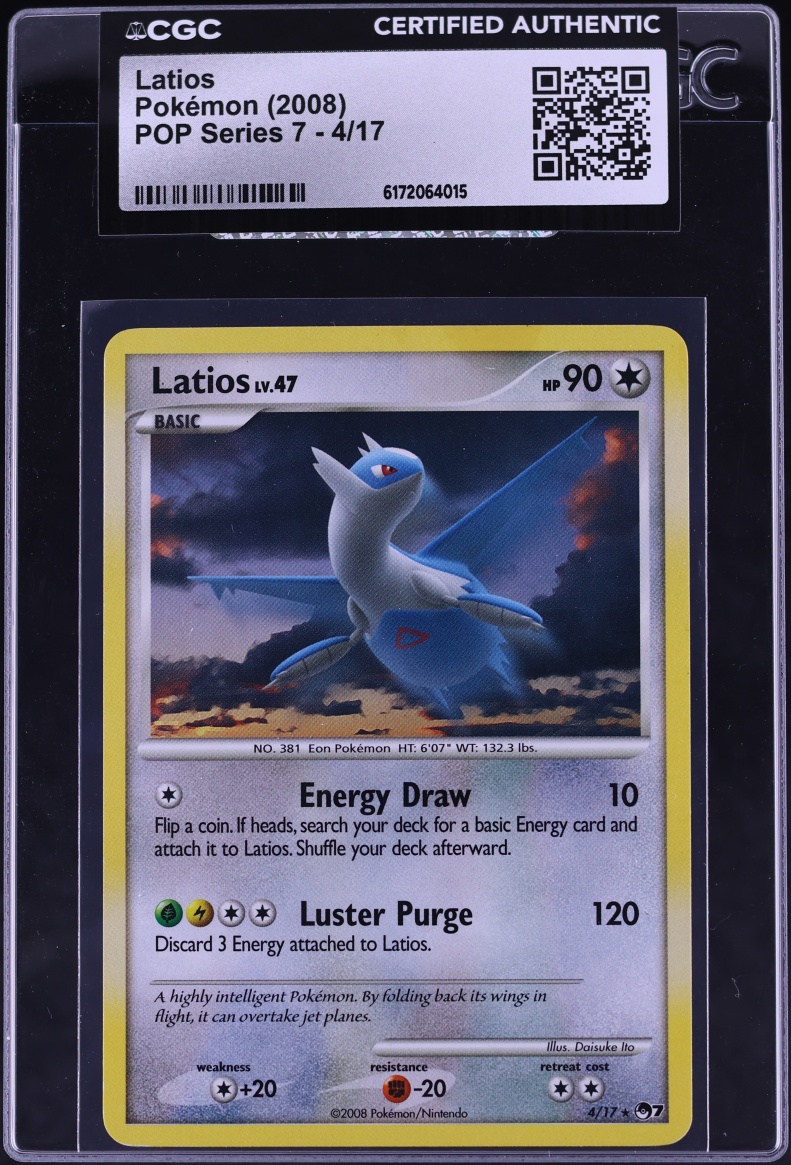 2008 Pokemon POP Series 7 Holo Latios #4 CGC AUTH