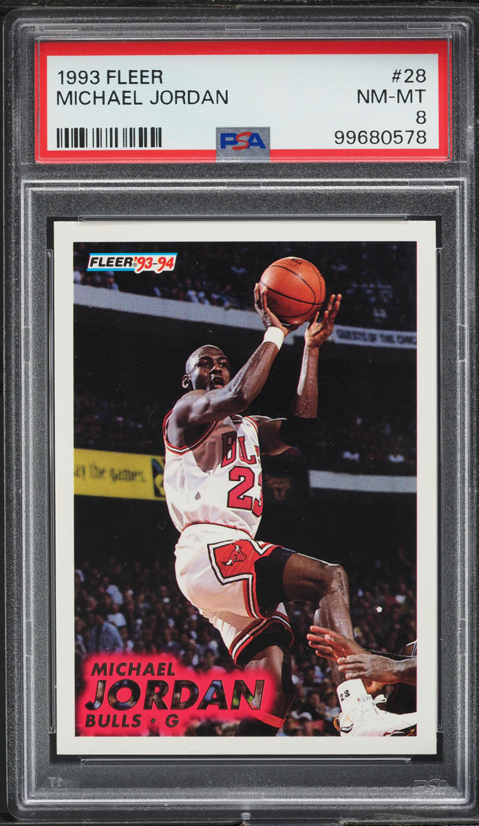 1993 Fleer Basketball Michael Jordan #28 PSA 8 NM-MT