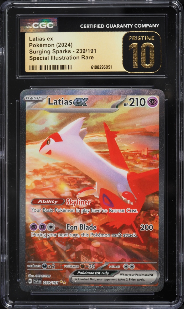 2024 Pokemon Scarlet & Violet Surging Sparks SIR Latias Ex #239 CGC 10 PRISTINE