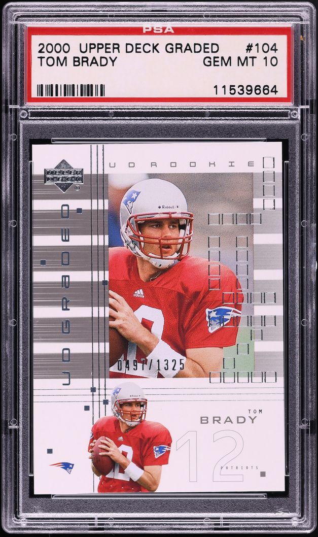 2000 Upper Deck Graded Tom Brady ROOKIE /1325 #104 PSA 10 GEM MINT