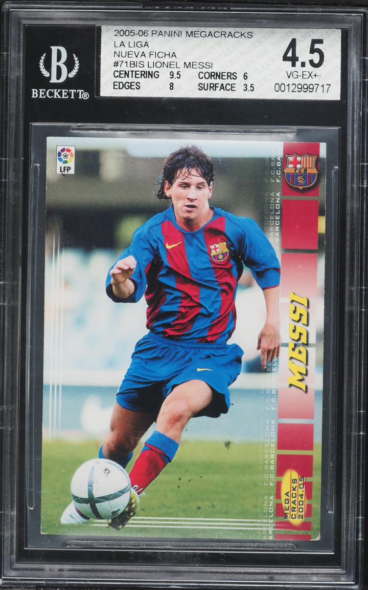 2004 Panini Megacracks La Liga Lionel Messi #71BIS BGS 4.5 VGEX+