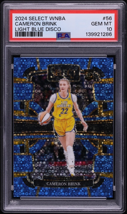 2024 Select WNBA Concourse Light Blue Disco Cameron Brink ROOKIE /125 #56 PSA 10 GEM MINT
