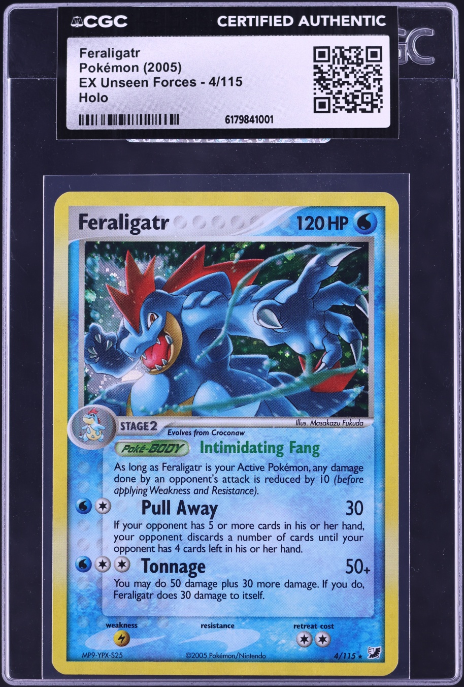 2005 Pokemon EX Unseen Forces Holo Feraligatr #4 CGC AUTH