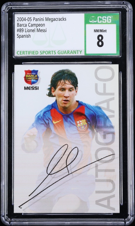 2004 Panini Megacracks Barca Campeon Lionel Messi ROOKIE #89 CSG 8 NM-MT