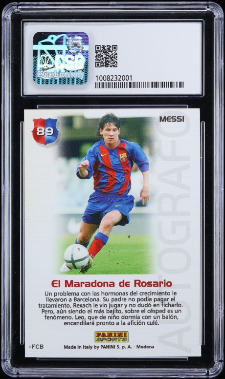 2004 Panini Megacracks Barca Campeon Lionel Messi ROOKIE #89 CSG 8 NM-MT - Photo 2