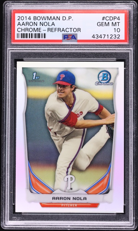 2014 Bowman Chrome Refractor Aaron Nola PROSPECT #CDP4 PSA 10 GEM MINT