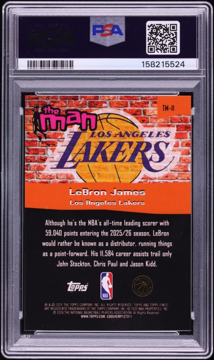 2025 Finest The Man Lebron James #TM-11 PSA 9 MINT - Photo 2