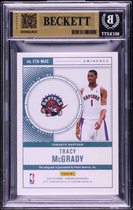 2024 Panini Eminence Etched In Time Gold Tracy McGrady AUTO /5 #11 BGS 9.5 GEM MINT - Photo 2
