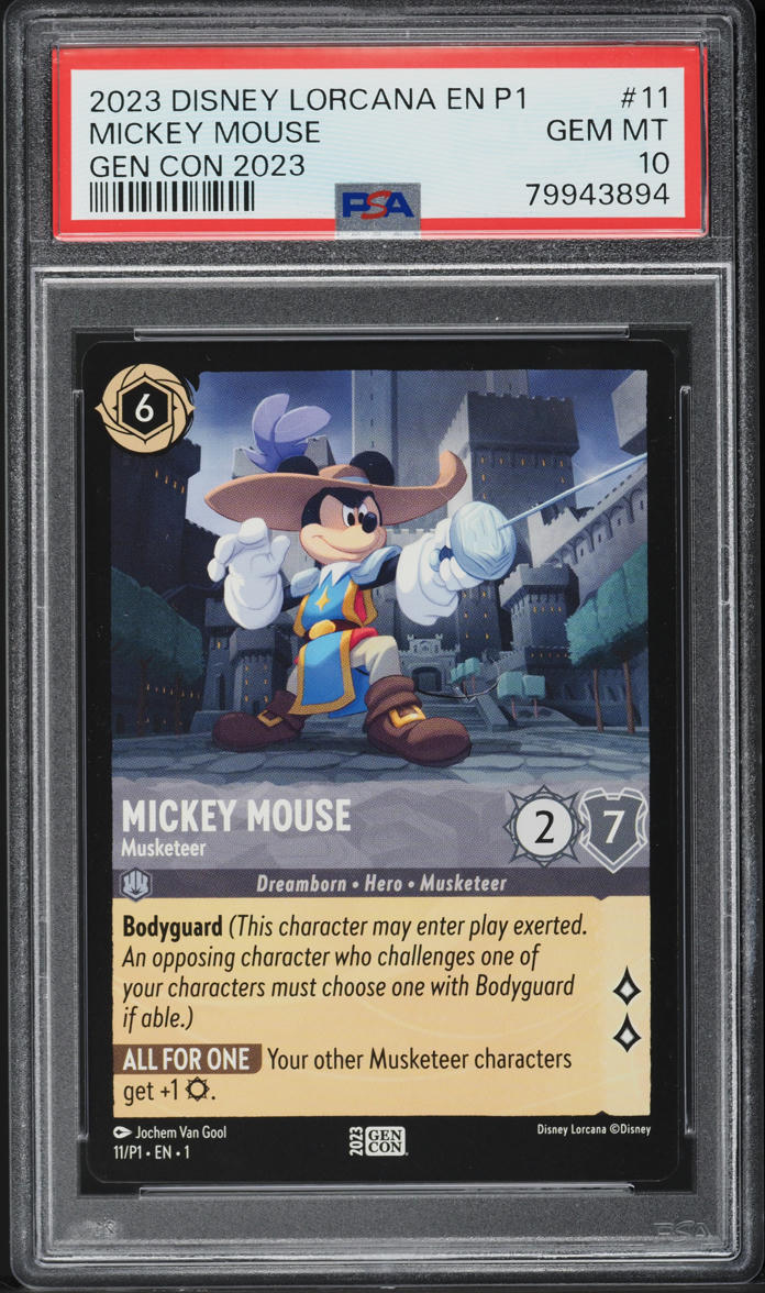 2023 Disney Lorcana Promo Gen Con '23 Mickey Mouse #11 PSA 10 GEM MINT