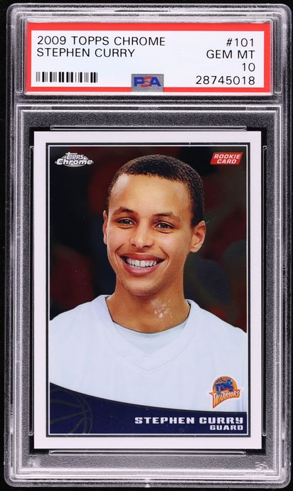 2009 Topps Chrome Stephen Curry ROOKIE /999 #101 PSA 10 GEM