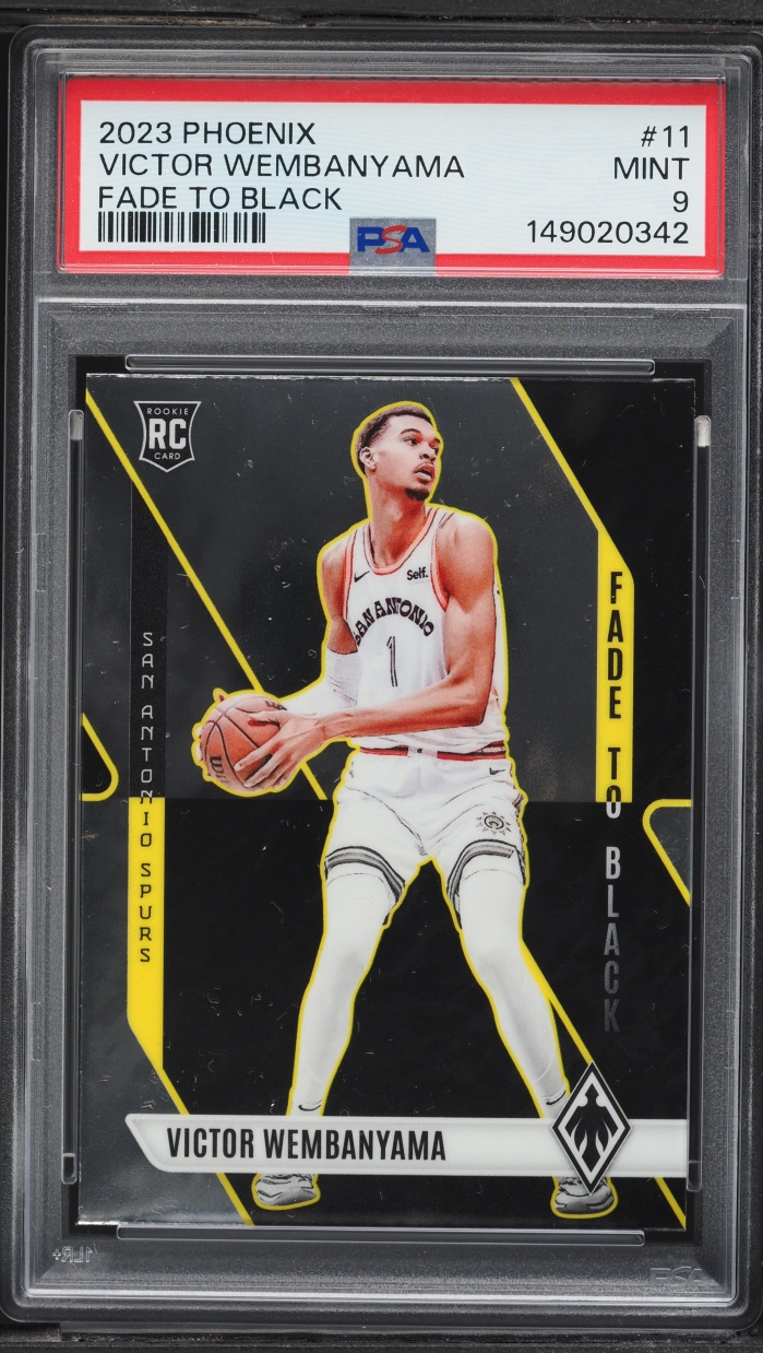 2023 Panini Phoenix Fade To Black Victor Wembanyama ROOKIE #11 PSA 9 MINT