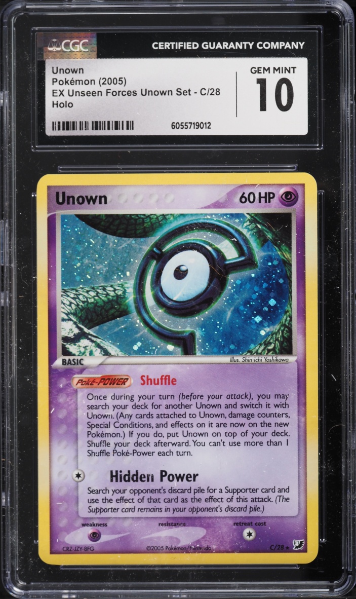 2005 Pokemon EX Unseen Forces Holo Unown #C CGC 10 GEM MINT