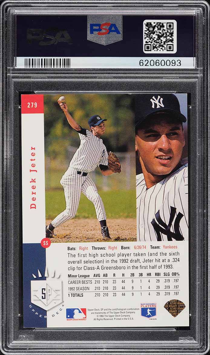 1993 SP Foil Derek Jeter ROOKIE #279 PSA 7 NRMT
