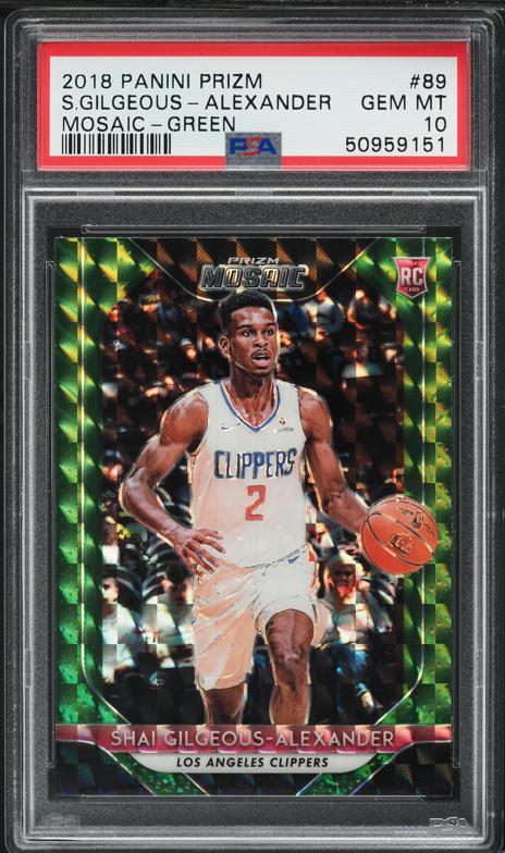 2018 Panini Prizm Silver Shai Gilgeous-Alexander ROOKIE #184 PSA