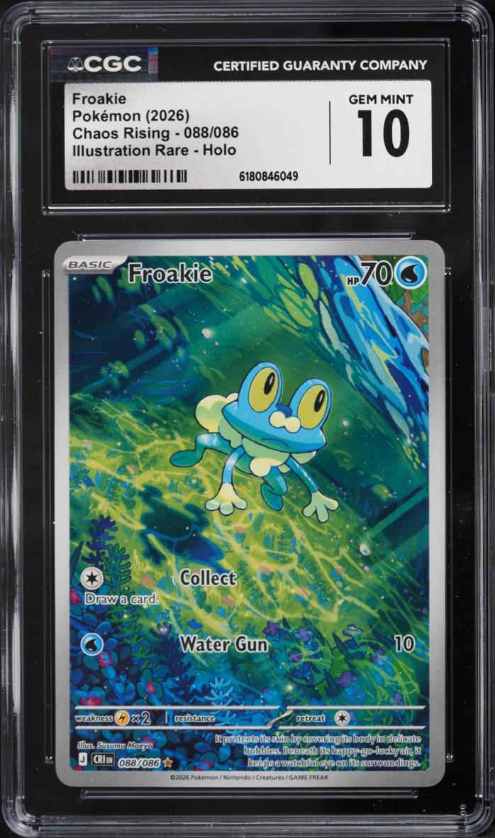 2026 Pokemon Mega Evolution Chaos Rising IR Froakie #88 CGC 10 GEM MINT