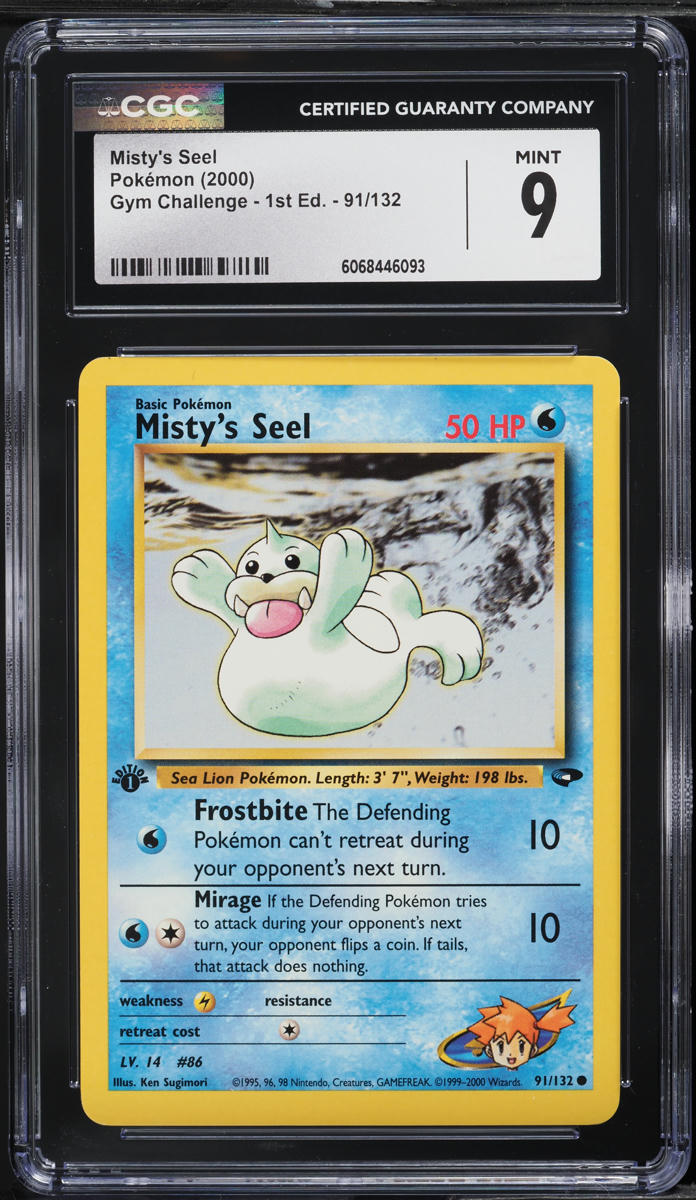 2000 Pokemon Gym Challenge 1st Edition Misty's Seel #91 CGC 9 MINT on ...